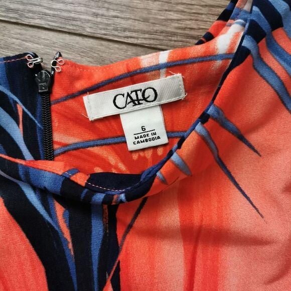 Cato floral peplum shift dress size 6 - Picture 3 of 6